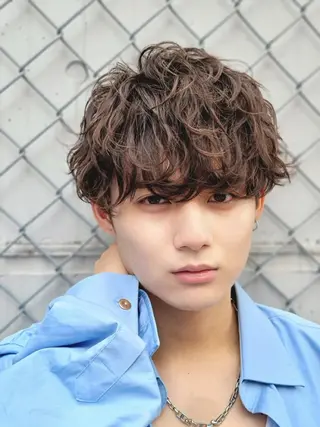 パーマ メンズ fifth men's原宿所属・fifth/原宿/ シャドウパーマ/カズのヘアスタイル