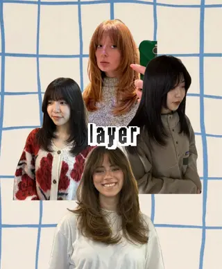 ロング 似合わせ/顔周り / レイヤーのヘアスタイル