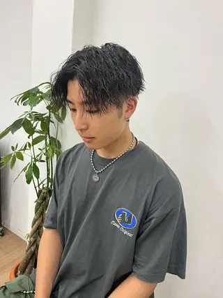 ショート カラー パーマ ヘアアレンジ メンズ 💎髪質改善特化💎 RUITOのヘアスタイル