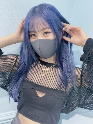 ロング カラー ヘアアレンジ 韓国レイヤーカット/ 儚げカラーチナツのヘアスタイル