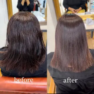 セミロング パーマ 🌈艶髪縮毛矯正🌈 岡野美典のヘアスタイル