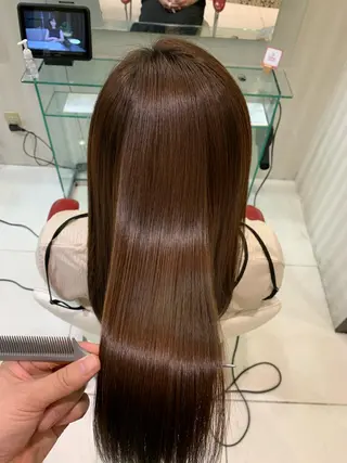 セミロング 縮毛矯正/似合わせ EARTH岐阜髙橋のヘアスタイル