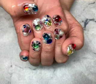 ネイル ネイルリボン 受付スタッフのネイルデザイン