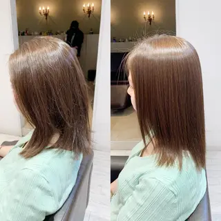 セミロング 縮毛矯正/ショート/ レイヤー/畑中正敏のヘアスタイル