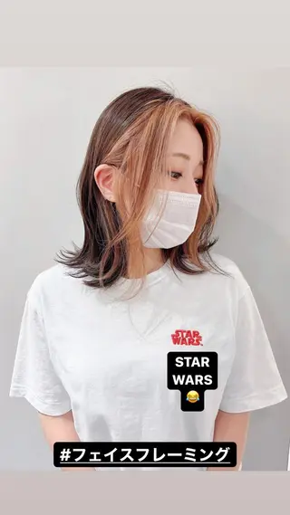 ミディアム カラー LA KING GINZA TOKYO所属・🧡ショートの達人 🧡SHOのヘアスタイル