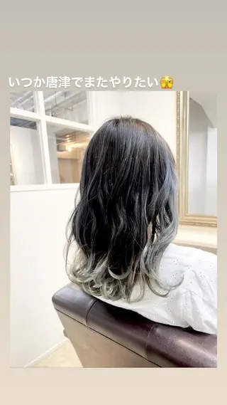 セミロング カラー miel hair 新宿店 【ミエル ヘアー】所属・新宿西口から徒歩5分 石橋卓典のヘアスタイル