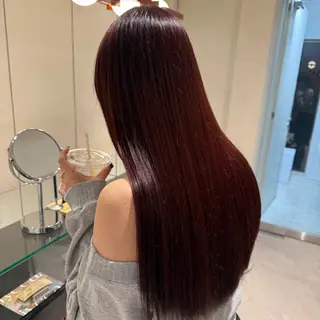 ロング カラー 酸性ストレート/ ちさとのヘアスタイル