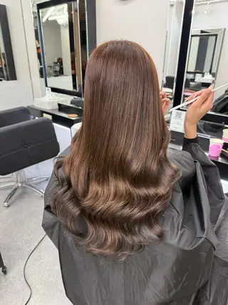 ロング 𝙃𝘼𝙍𝙐🎀 韓国×エクステのヘアスタイル