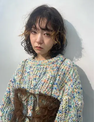 ショート パーマ ナチュラル×色気パ ーマ 渋谷/マナミのヘアスタイル