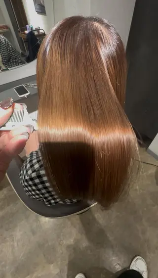 ロング 服部飛鳥 縮毛矯正 髪を綺麗にする人 栄のヘアスタイル