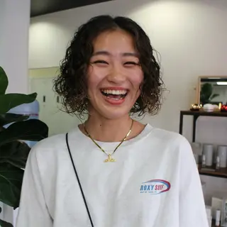 ショート パーマ カーリーパーマ/ 透明ｶﾗｰ/MIKUのヘアスタイル