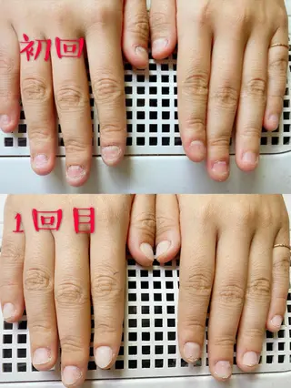 ロング カラー ネイル Q Free nailsのネイルデザイン