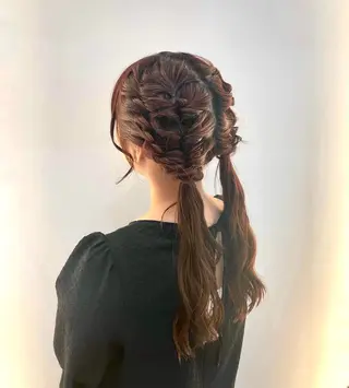 ロング カラー ヘアアレンジ 暖色･透明感カラー /唯菜 ﾕｲﾅのヘアスタイル