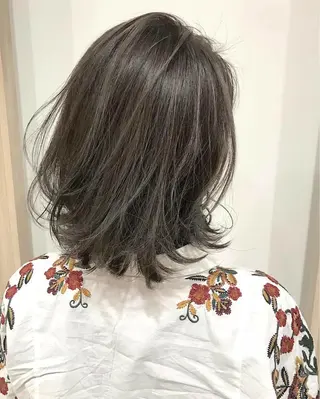 ミディアム カラー due hair 京都駅前店 MILBON オージュア認定サロン【デューヘアー】所属・ハイトーンブリーチ 土坂 由志【京都】のヘアスタイル