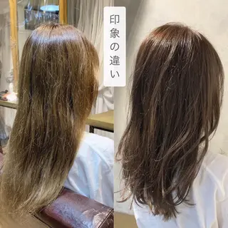 セミロング カラー ✨日本一の韓国ヘア✨ 髪質改善RYO-MAのヘアスタイル