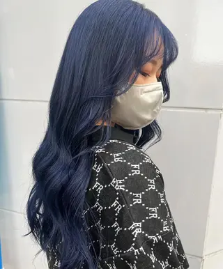 セミロング カラー GiseL アンリのヘアスタイル