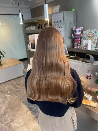 ロング 🧋ミルクティーカラ ー🧋特化小林拓登のヘアスタイル