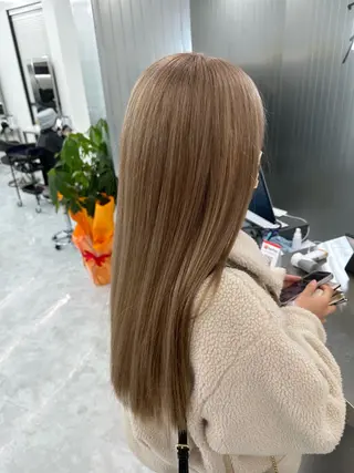 ロング カラー ダブルカラー 韓国レイヤーKYONのヘアスタイル