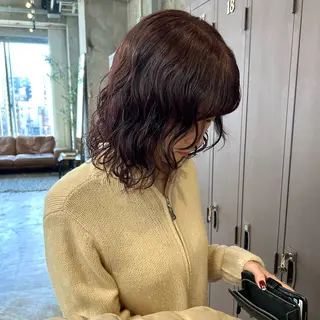 ミディアム カラー パーマ 伊藤ほのか /パーマ/ショートのヘアスタイル