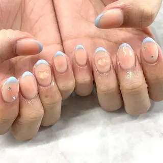 カラー ネイル アイブロウ pu muのネイルデザイン