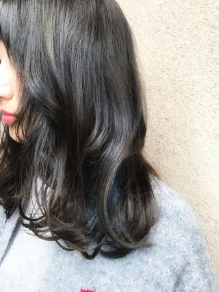 ミディアム カラー vato マンツーマンサロンのヘアスタイル