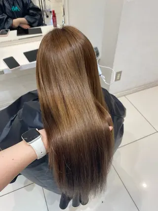 ロング 西 柚のヘアスタイル