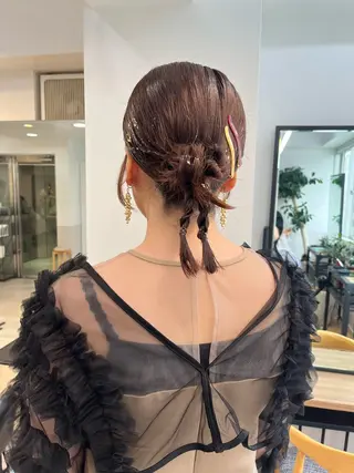 ヘアアレンジ マミ☁️ヘアセット /お呼ばれヘア/銀座のヘアスタイル