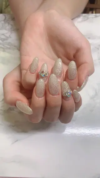 ネイル はな💎ネイル ワンホン、長さ出しのネイルデザイン