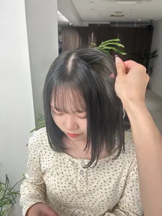 ミディアム カラー ♡透明感/艶カラー /haruka♡のヘアスタイル