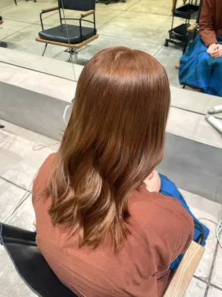 セミロング カラー ユウナ🎀レイヤー/ 暖色カラーのヘアスタイル