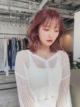 ミディアム LATTE  渋谷所属・♡レイヤーカット れお♡のヘアスタイル