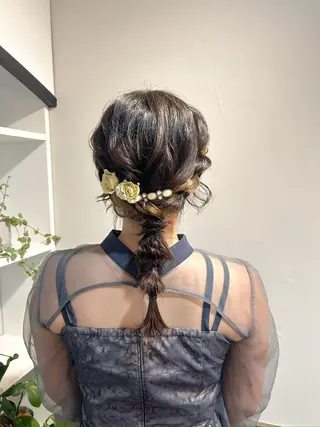 ミディアム アレンジ/新宿 透明感カラー/ヤノのヘアスタイル