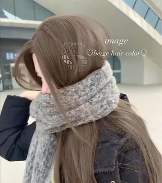 カラー 透明感ヘア/ベージュ 🩶shiho🩶のヘアスタイル