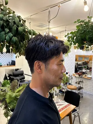 ショート パーマ メンズ aen parlor所属・💐レイヤー/暖色 /りゅーき💐のヘアスタイル