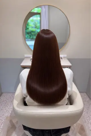 ロング カラー ichica🤍 暗艶カラー/縮毛矯正のヘアスタイル