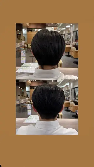 ショート メンズ 有木 七海のヘアスタイル