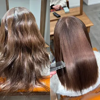 セミロング 髪質改善縮毛✨ 泉谷彪芽のヘアスタイル