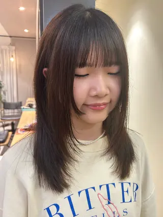 ロング カラー hub hair レイヤー/透明感のヘアスタイル