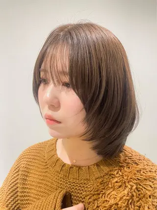 ミディアム カラー 三宅健太/レイヤー/ ボブ/透明感カラーのヘアスタイル