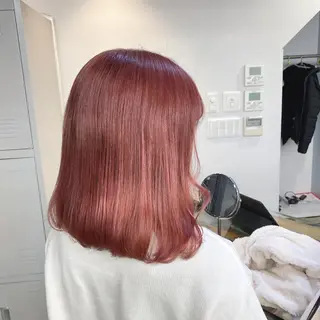 ミディアム カラー パーマ ヘアアレンジ メンズ キッズ ネイル マツエク・マツパ アイブロウ 暖色系/透明感 治野心のヘアスタイル
