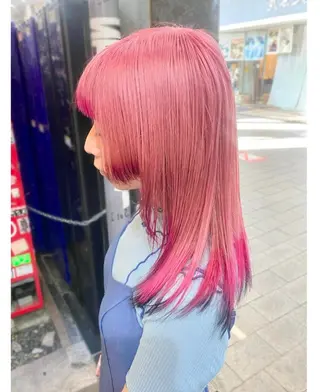 ミディアム カラー GARU-ガル-所属・TSUNO🦖 派手髪/オタク美容師のヘアスタイル