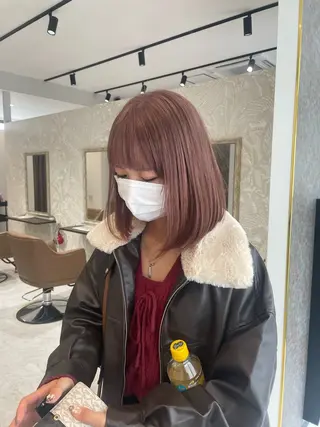 ミディアム カラー moe🥣ﾚｲﾔｰ ｶｯﾄ/透明感ｶﾗｰのヘアスタイル