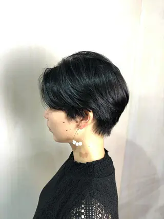 ショート カラー パーマ ヘアアレンジ ✨韓国風カット/艶髪 カラー✨yumeのヘアスタイル