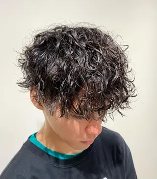 ショート パーマ 園田 将士のヘアスタイル