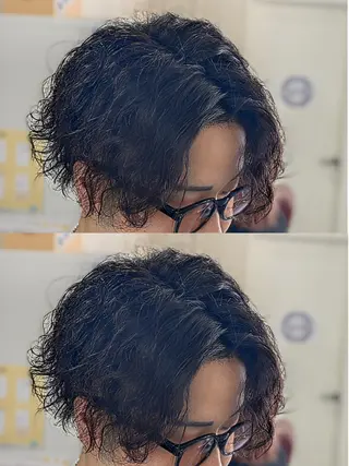 パーマ メンズ メンズパーマ/顔周り レイヤーカット/えののヘアスタイル