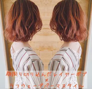 ミディアム カラー テトネ タカシのヘアスタイル