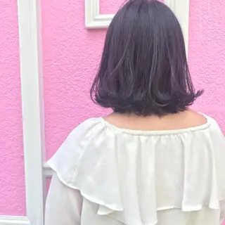 ミディアム カラー AMI ウルフパーマ/メンズのヘアスタイル