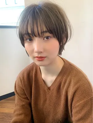 ショート カラー 縮毛矯正/ショート/ レイヤー/畑中正敏のヘアスタイル