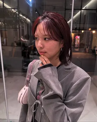 ミディアム 神戸レイヤーカット 顔周り／骨格診断のヘアスタイル