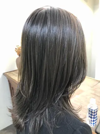 ミディアム カラー 千葉 郁也のヘアスタイル